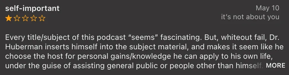 Huberman Lab podcast reviews