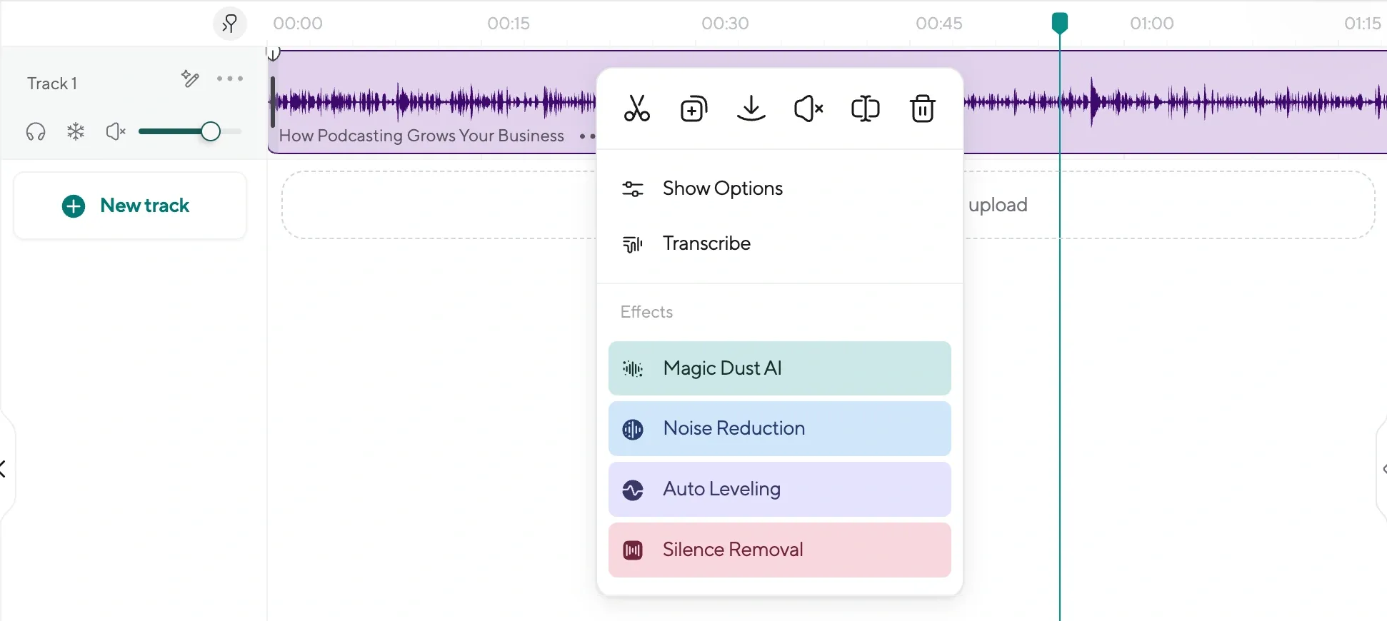 AI audio editor