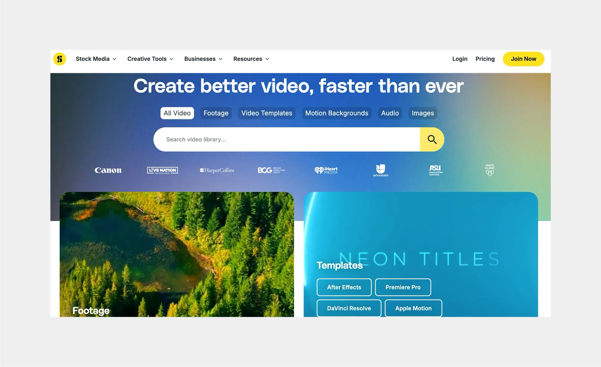 best stock footage website
